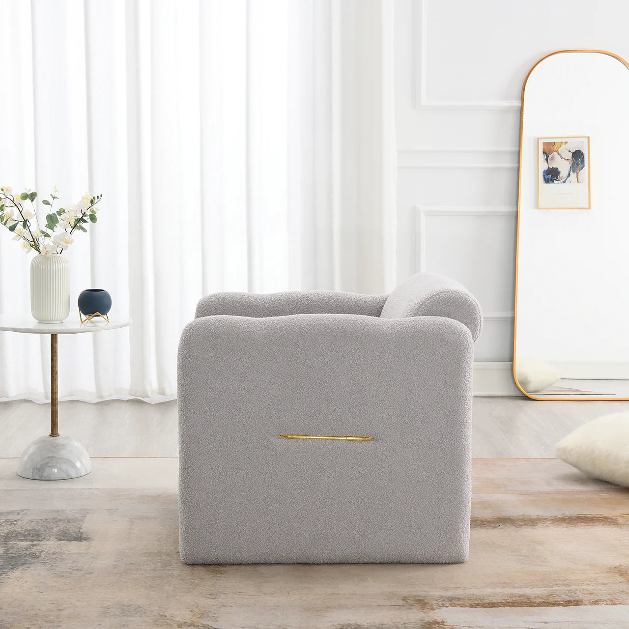 VALEN 28" Chair - Teddy Light Gray