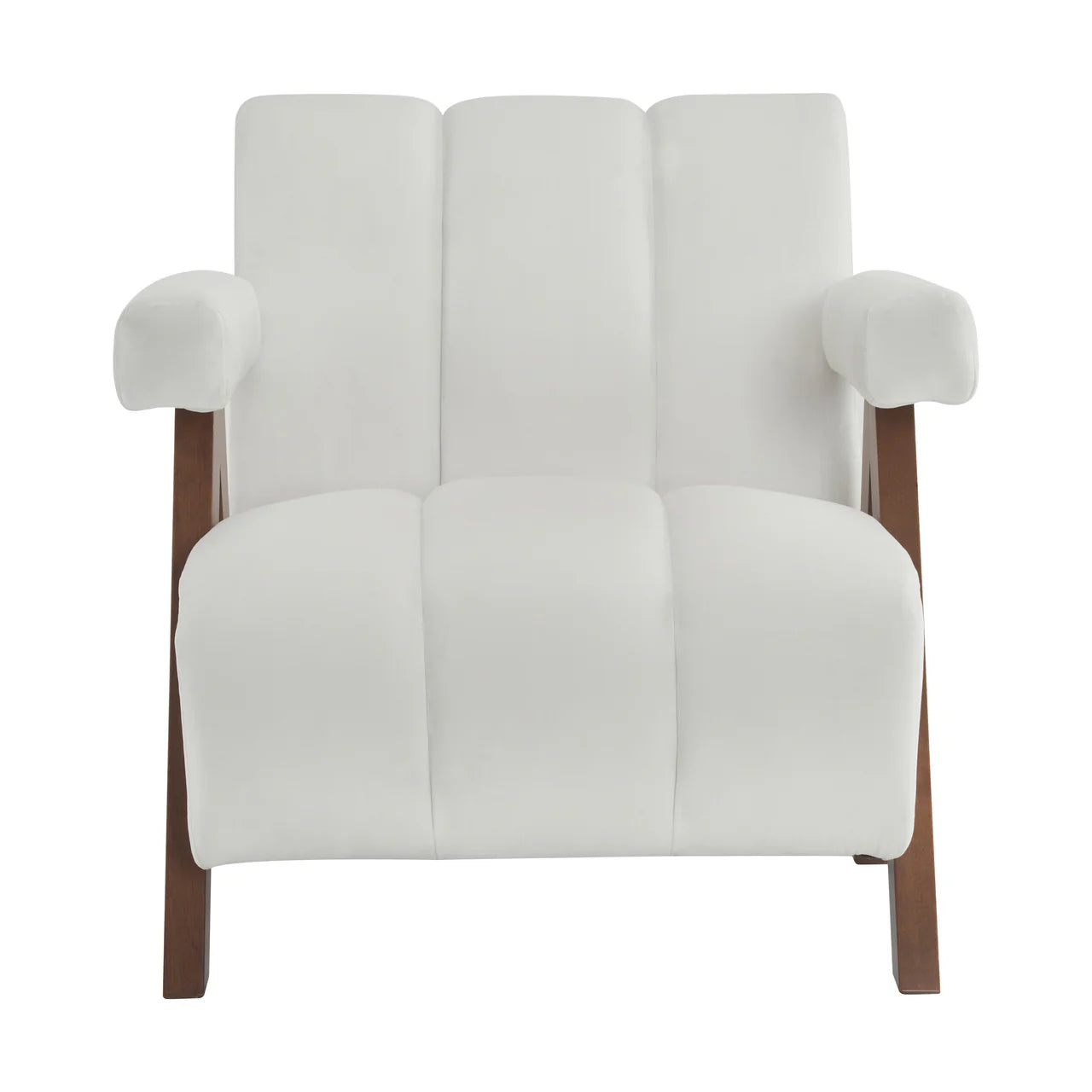 CALYPSO 29" Modern Chair - Ivory Velvet
