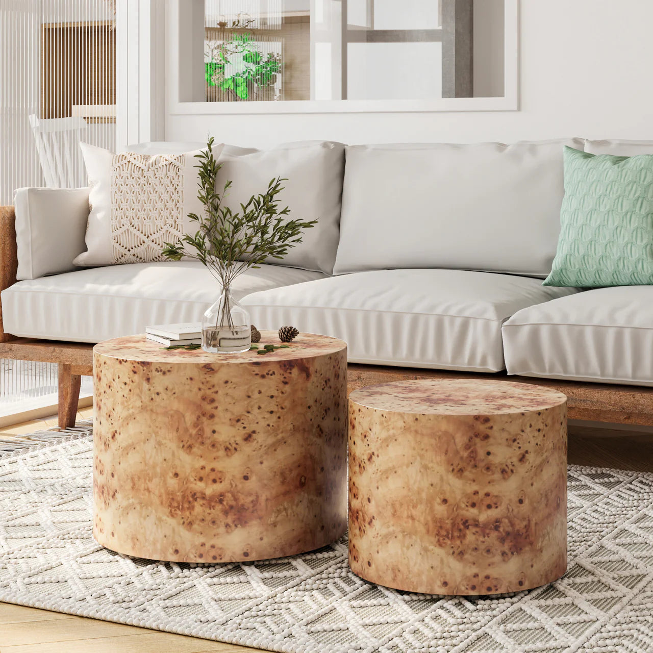 FYNTRIX 19" Coffee Table Set of 2