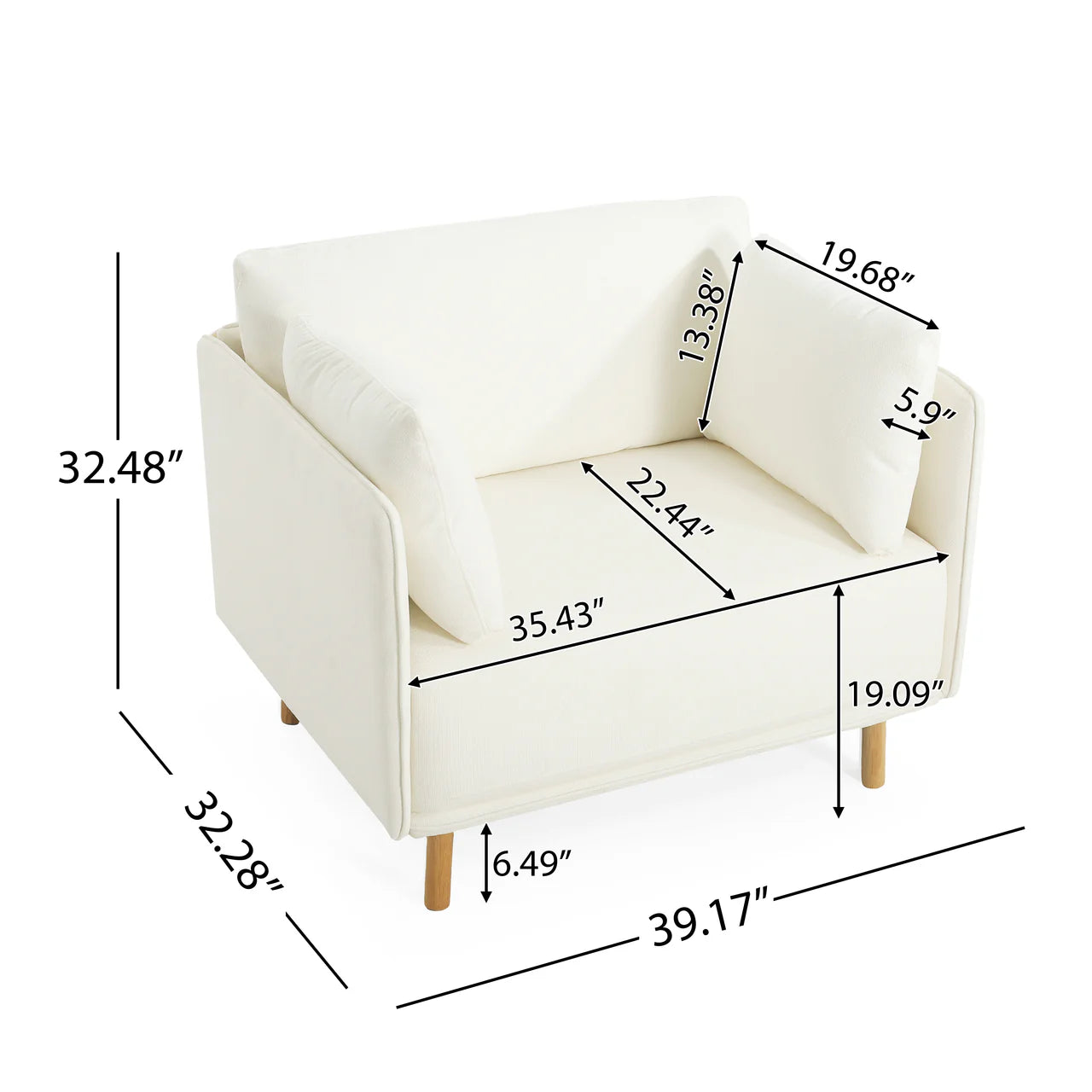 GEMMA 39" Accent Chair