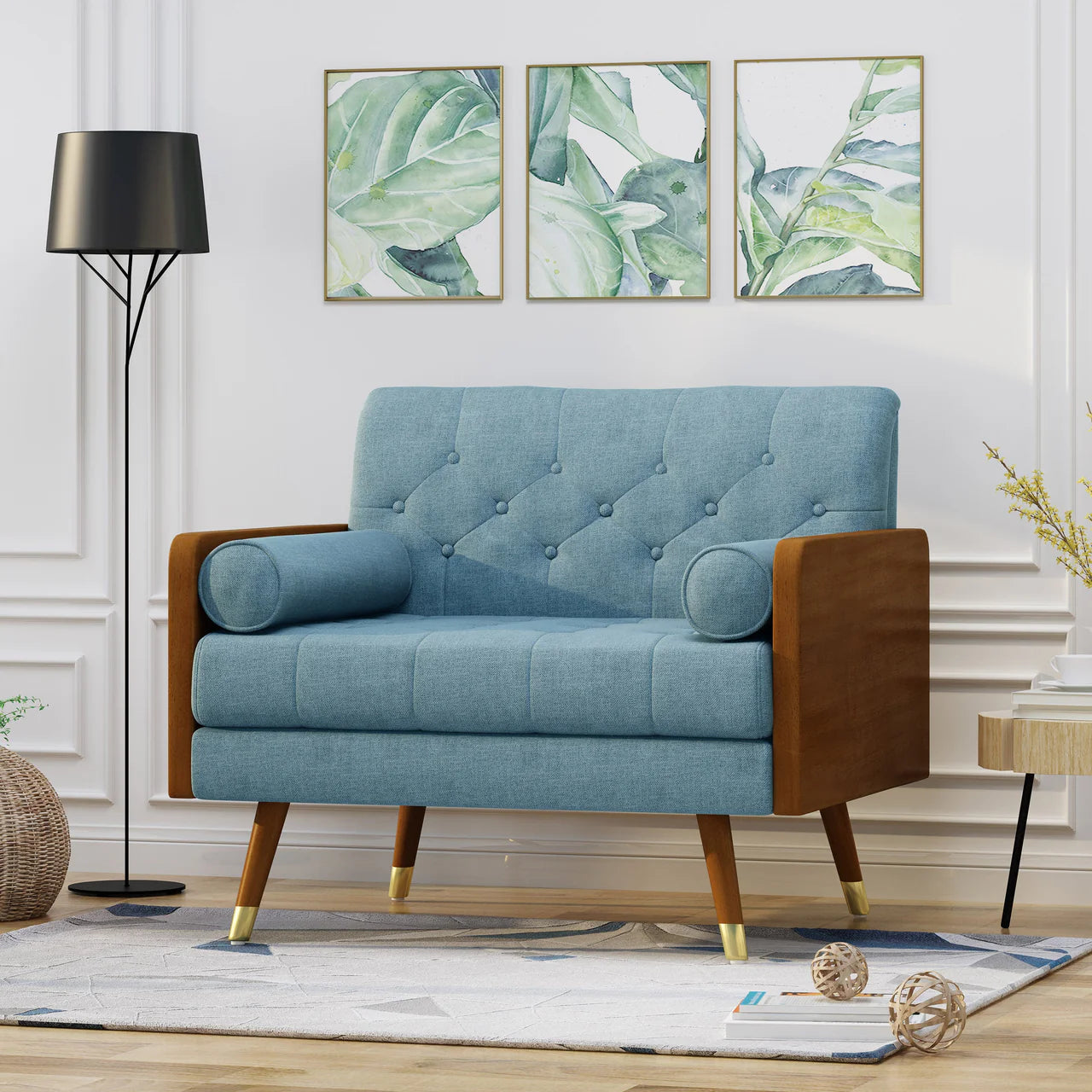 LYNVAROXA 38" Wood ArmChair