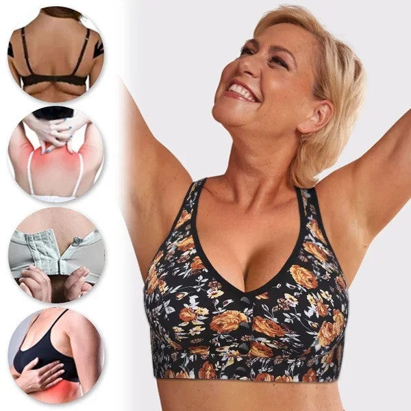 🌸 UBRAS 2024 Neuer Plus-Size-BH mit Frontverschluss und Blumenmuster 🌸