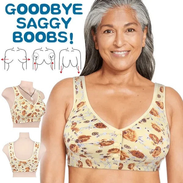 🌸 UBRAS 2024 Neuer Plus-Size-BH mit Frontverschluss und Blumenmuster 🌸