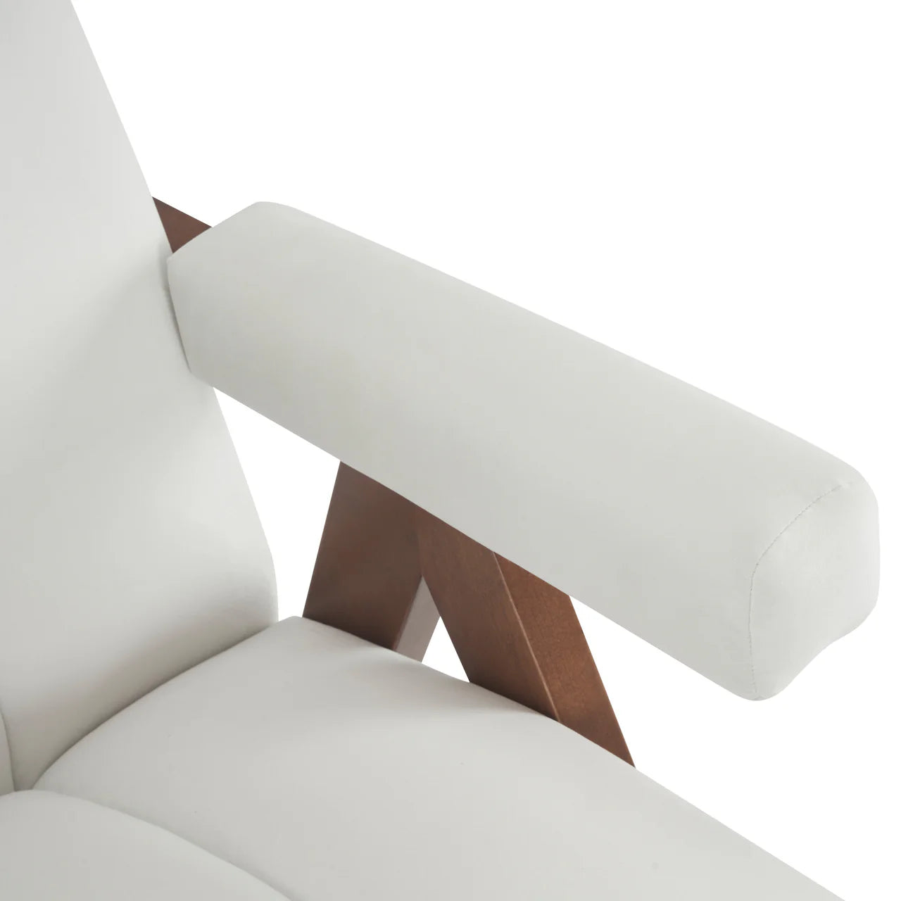 CALYPSO 29" Modern Chair - Ivory Velvet