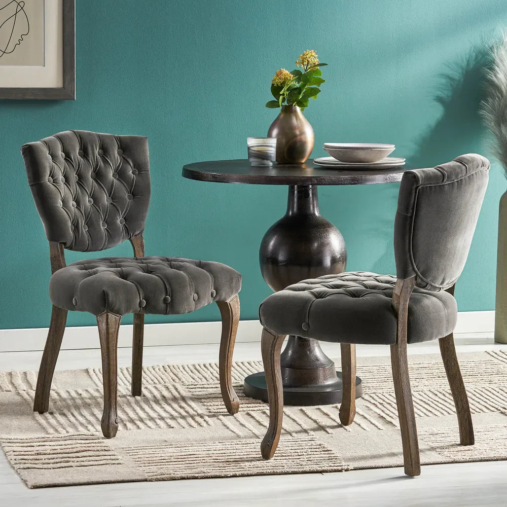 KYROVEXTA 21" Tufted Chair 2 Pcs