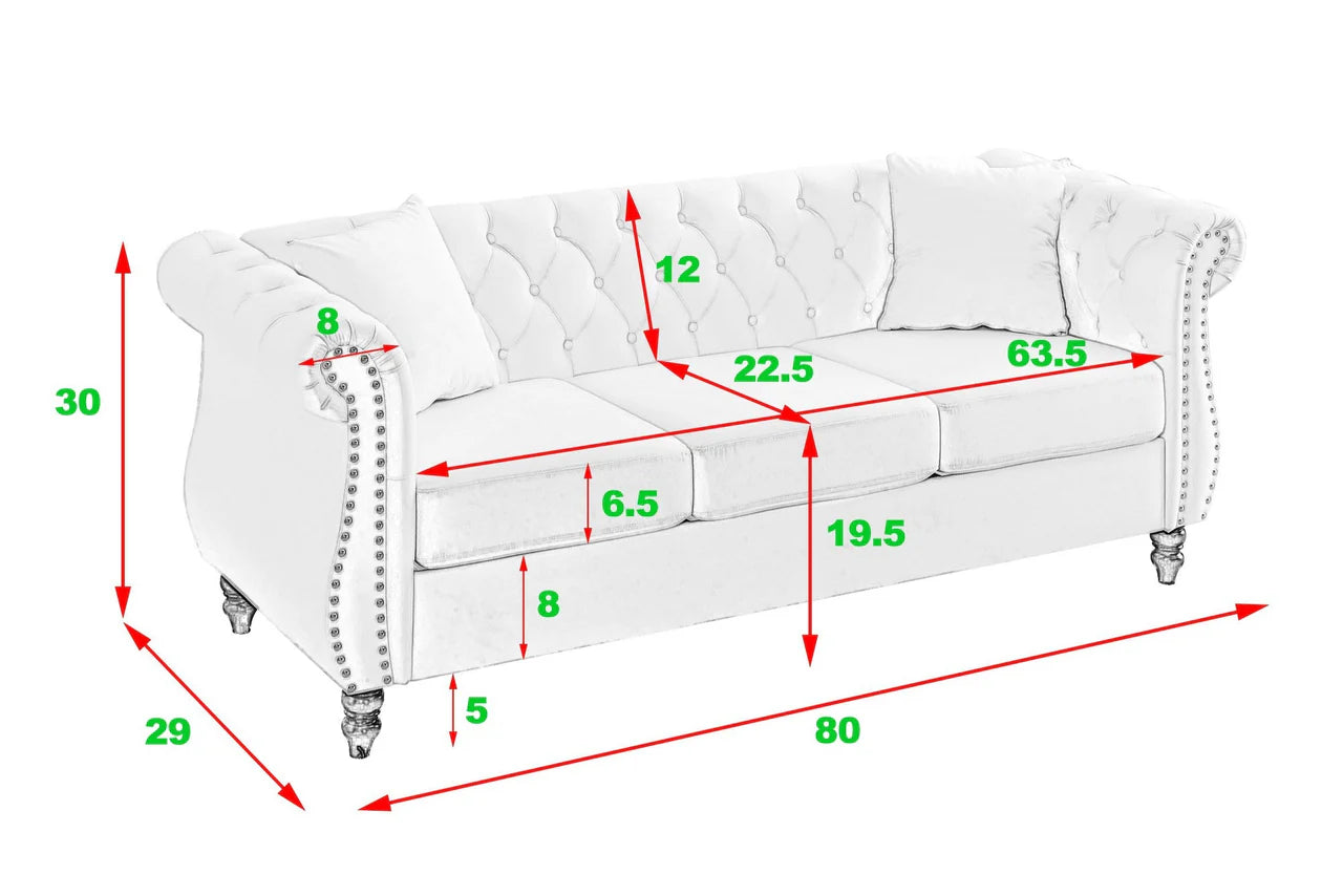 SYLVIE 80" Sofa Set Of 2