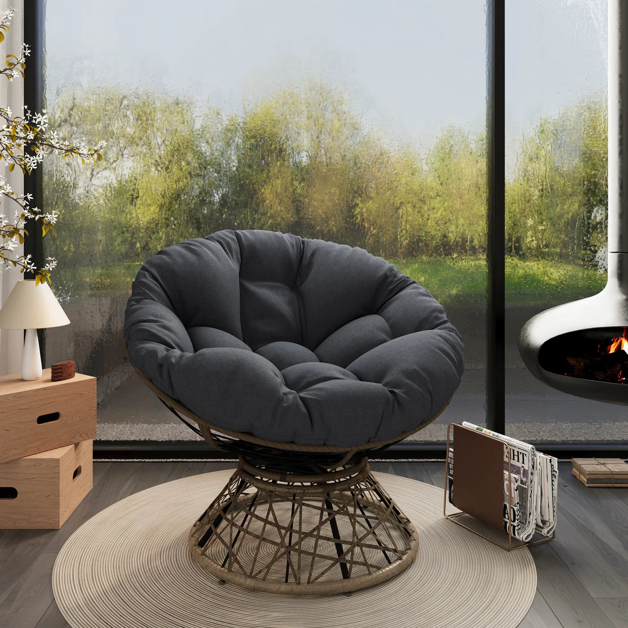 QUYNEX 40" Wicker Chair