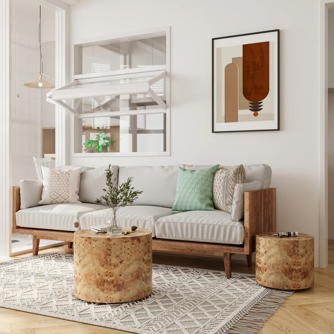 FYNTRIX 19" Coffee Table Set of 2