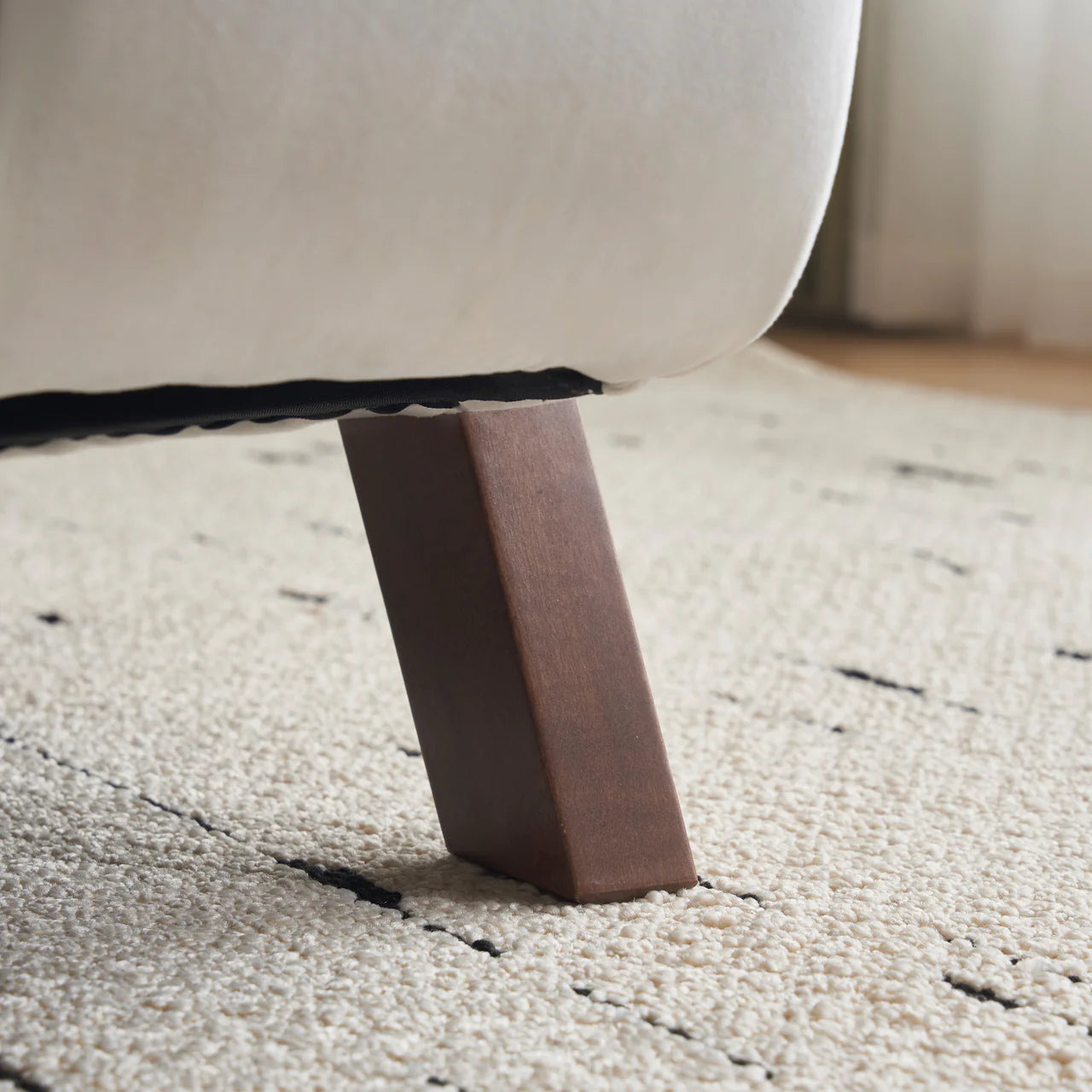 CALYPSO 29" Modern Chair - Ivory Velvet