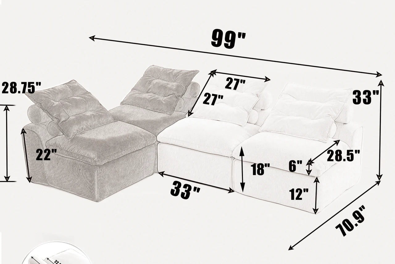 ISOLDE 99" Sofa 4 Seater