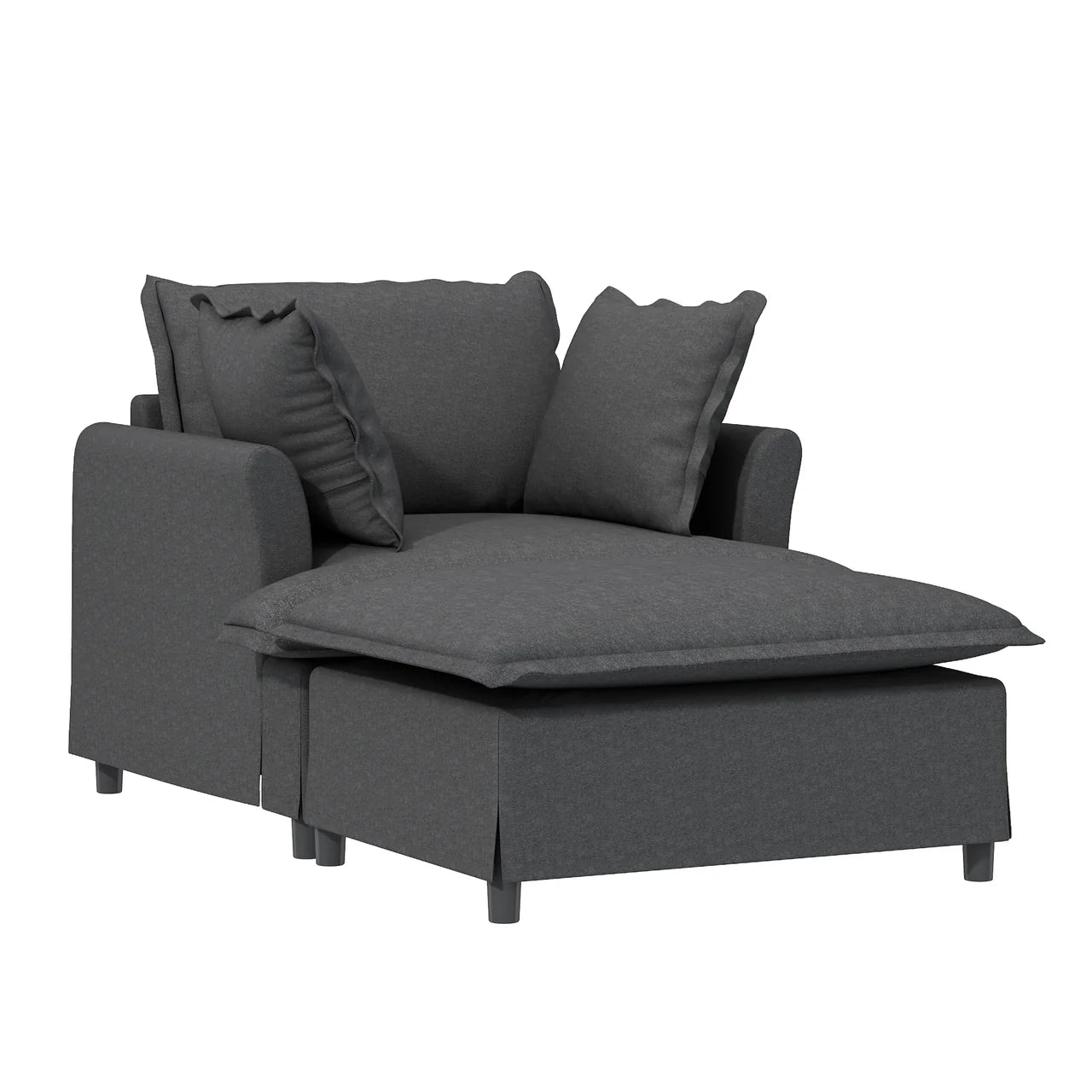 SYNOVI 37" Chair with Ottoman