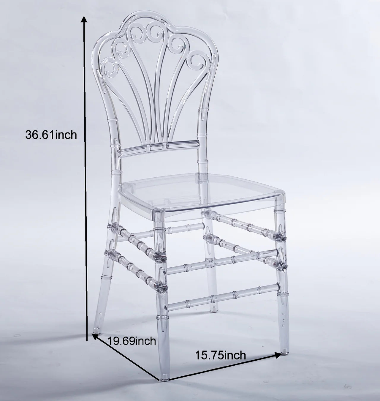 XEVRON 20" Transparent Chair