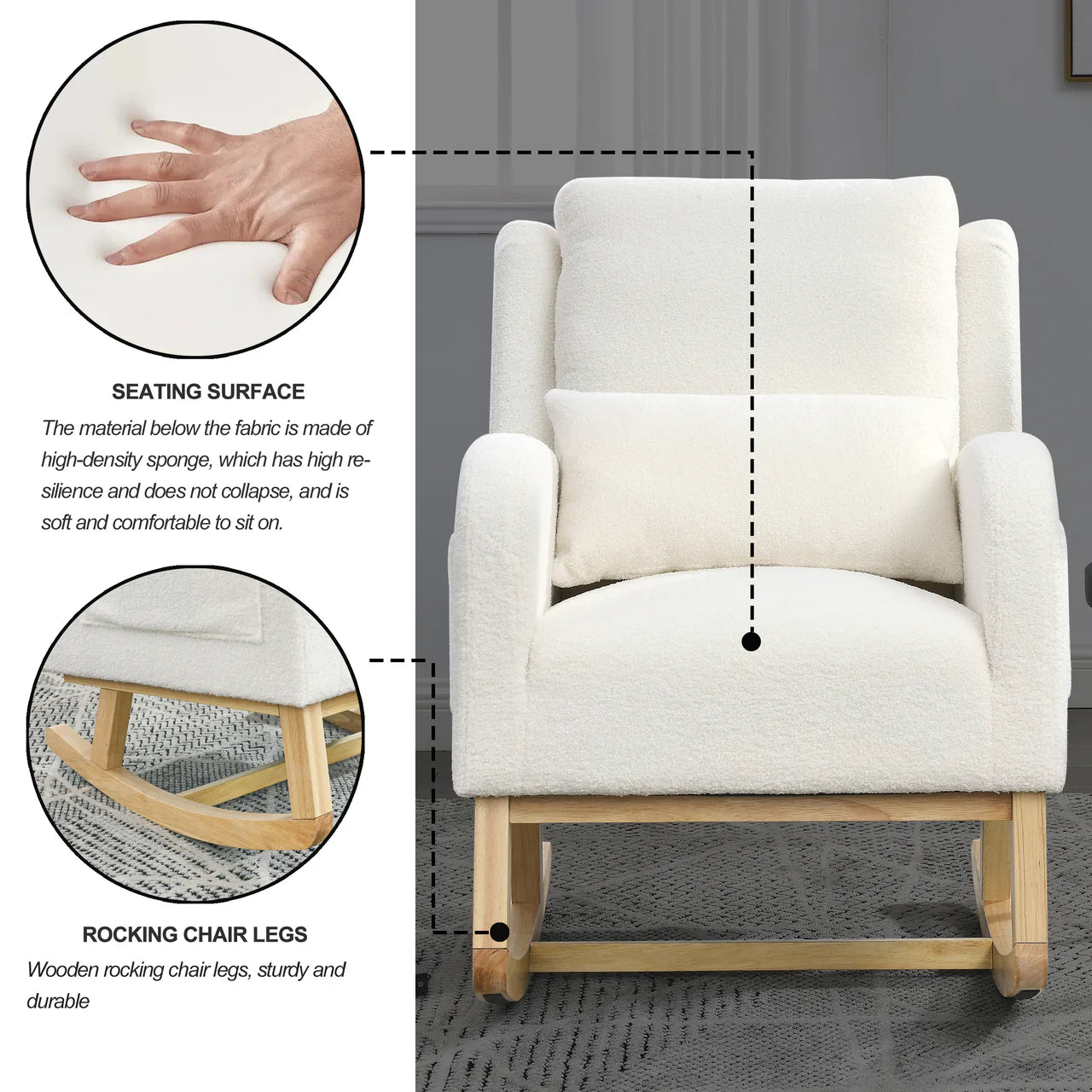 CELESTIA 27.5" Rocking Chair