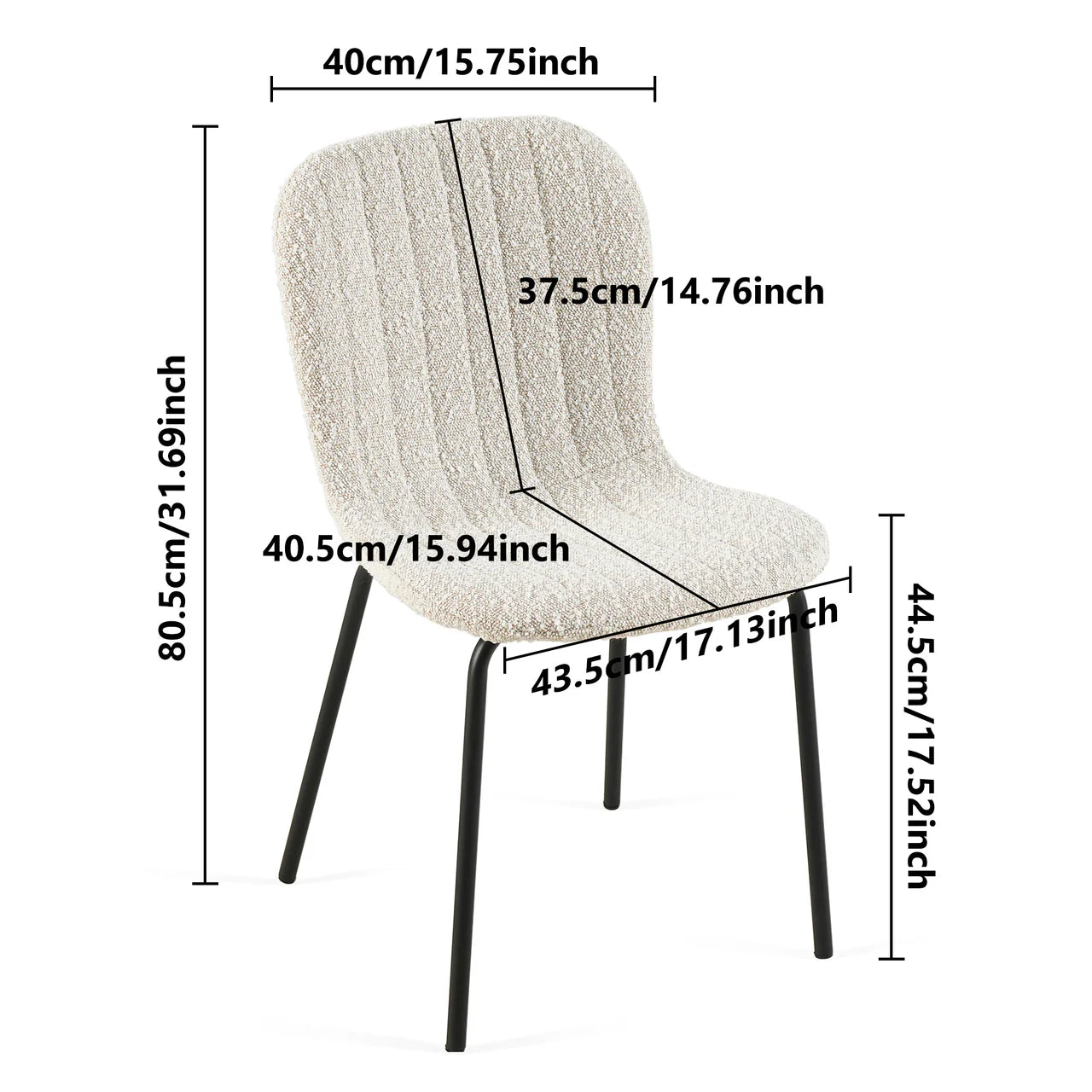SAGE 17" Dinning Chairs (Set of 4)