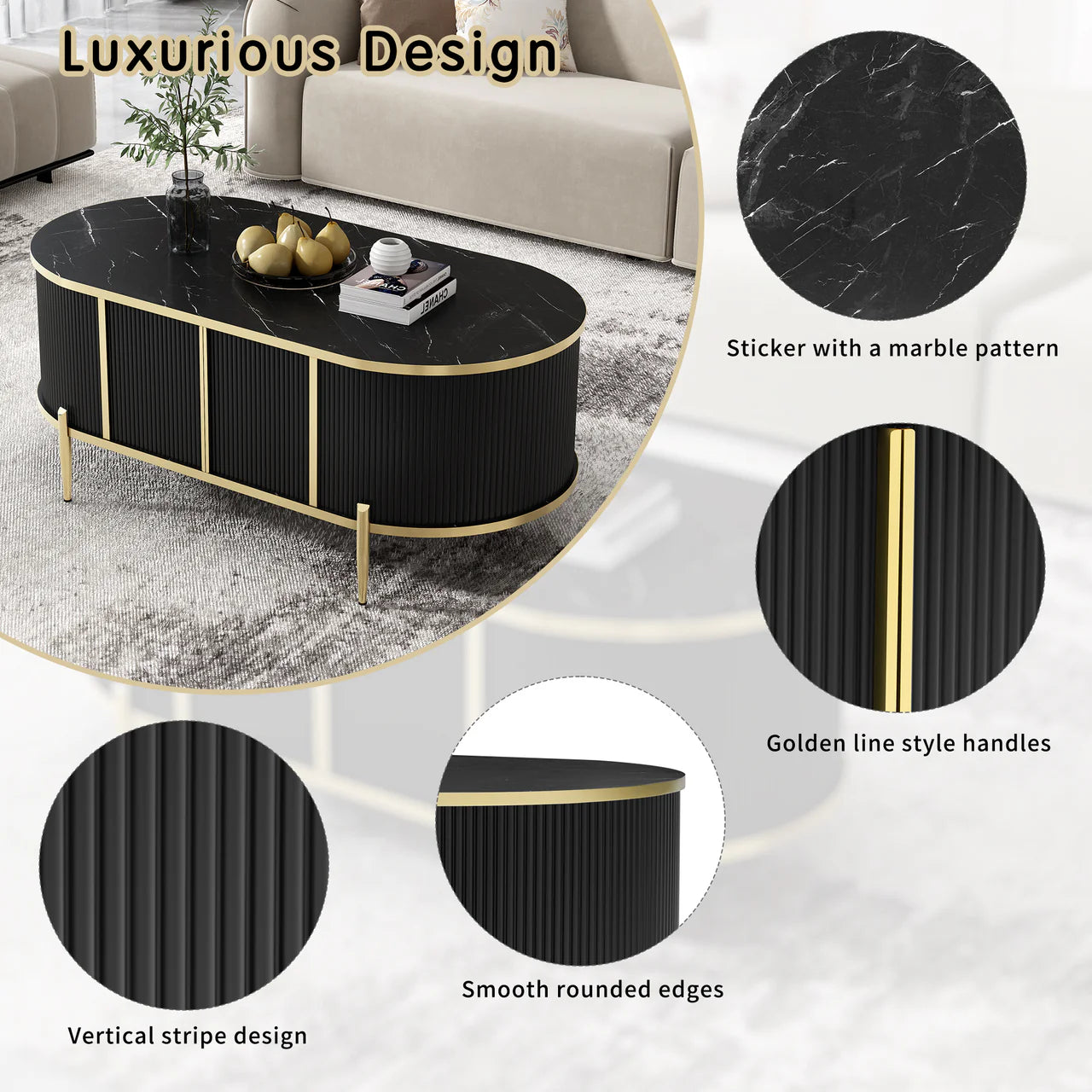 LYNTOR 47" Coffee Table
