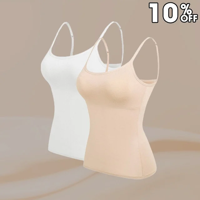 Cami-BH β Damen-Camisole mit eingebautem gepolstertem BH-Unterteil ππ