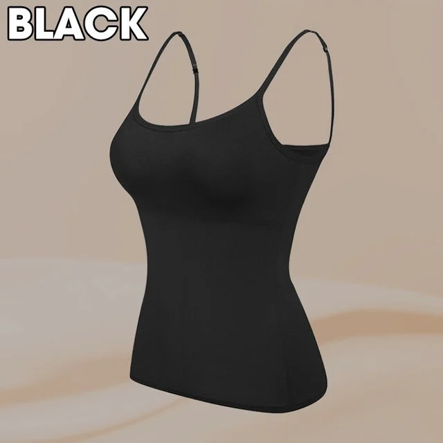Cami-BH β Damen-Camisole mit eingebautem gepolstertem BH-Unterteil ππ