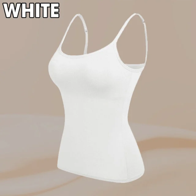Cami-BH β Damen-Camisole mit eingebautem gepolstertem BH-Unterteil ππ