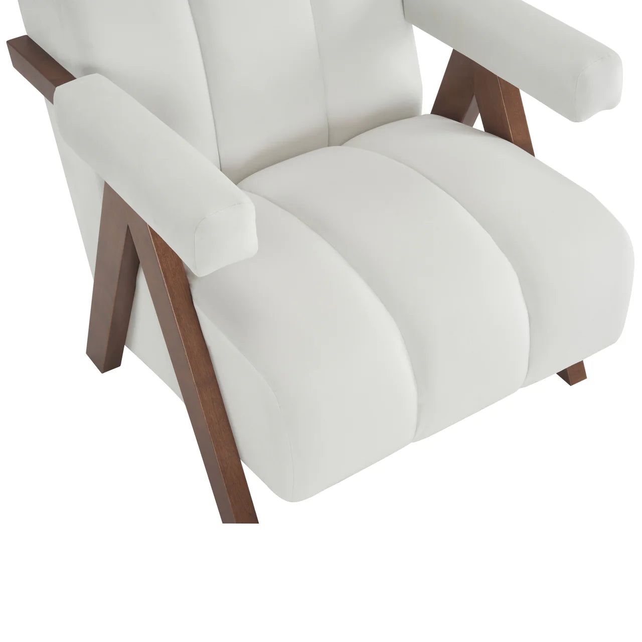 CALYPSO 29" Modern Chair - Ivory Velvet