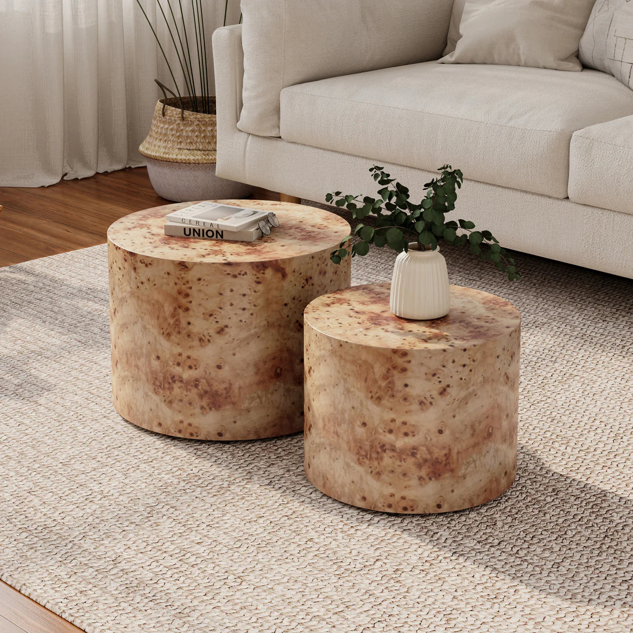 FYNTRIX 19" Coffee Table Set of 2