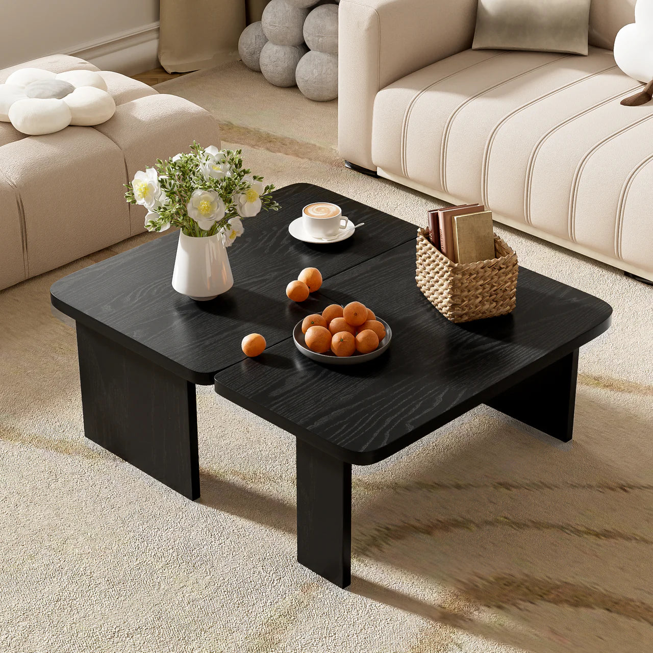 NEXLORD 42" Coffee Table Set