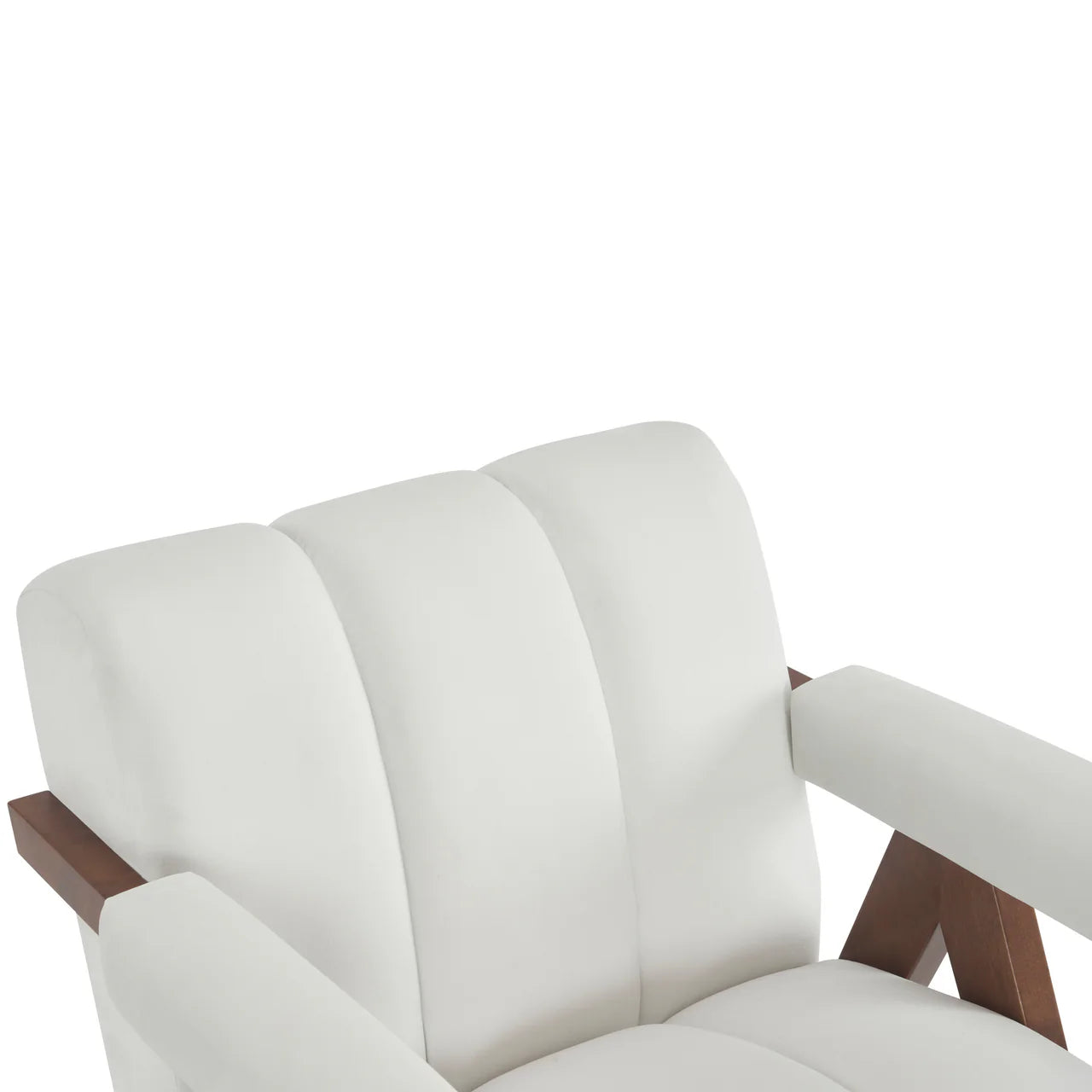 CALYPSO 29" Modern Chair - Ivory Velvet
