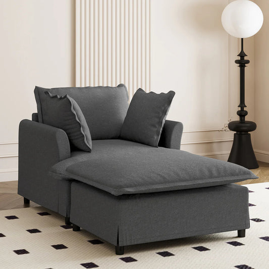 SYNOVI 37" Chair with Ottoman