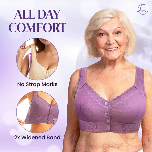 LAST DAY SALE 60% OFF - Front Closure Breathable Bra for Seniors-Purple